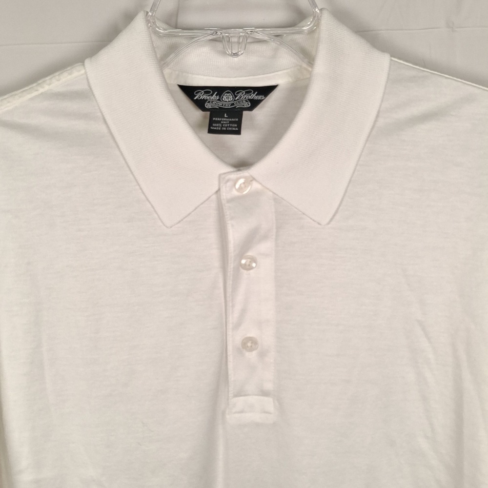 Brooks Brothers Country Club Polo Shirt Men Large Short‎ Sleeve Performance Knit - Picture 3 of 9
